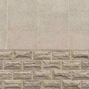 韶关 黄金麻自然面蘑菇石配荔枝面干挂