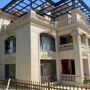 韶关 黄金麻花岗岩荔枝面别墅外墙干挂