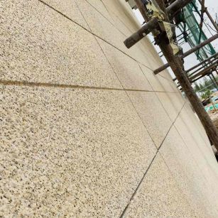 韶关 黄金麻花岗岩荔枝面外墙干挂石材效果示例