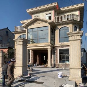 韶关 黄金麻花岗岩荔枝面别墅外墙干挂私家专属