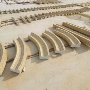 韶关 黄金麻花岗岩别墅线条