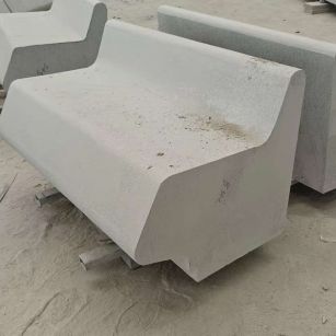 韶关 芝麻白花岗岩异形坐凳，石凳