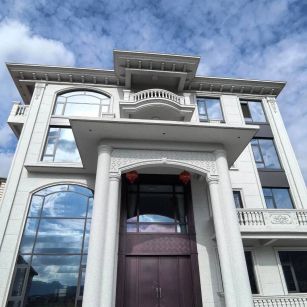 韶关白麻别墅外墙干挂石材效果示例