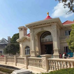 韶关 黄金麻花岗岩欧式别墅