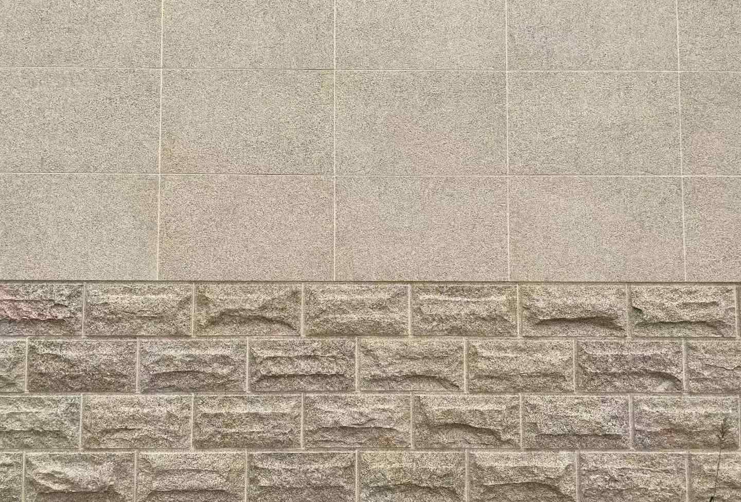 韶关 黄金麻自然面蘑菇石配荔枝面干挂