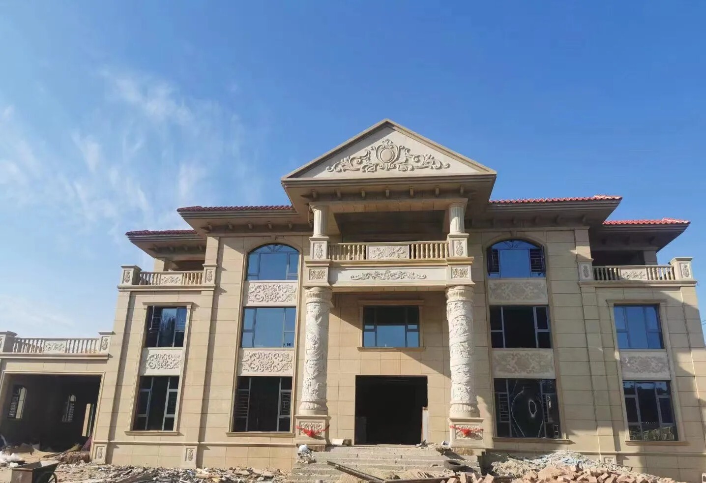 韶关 黄金麻花岗岩别墅外墙干挂