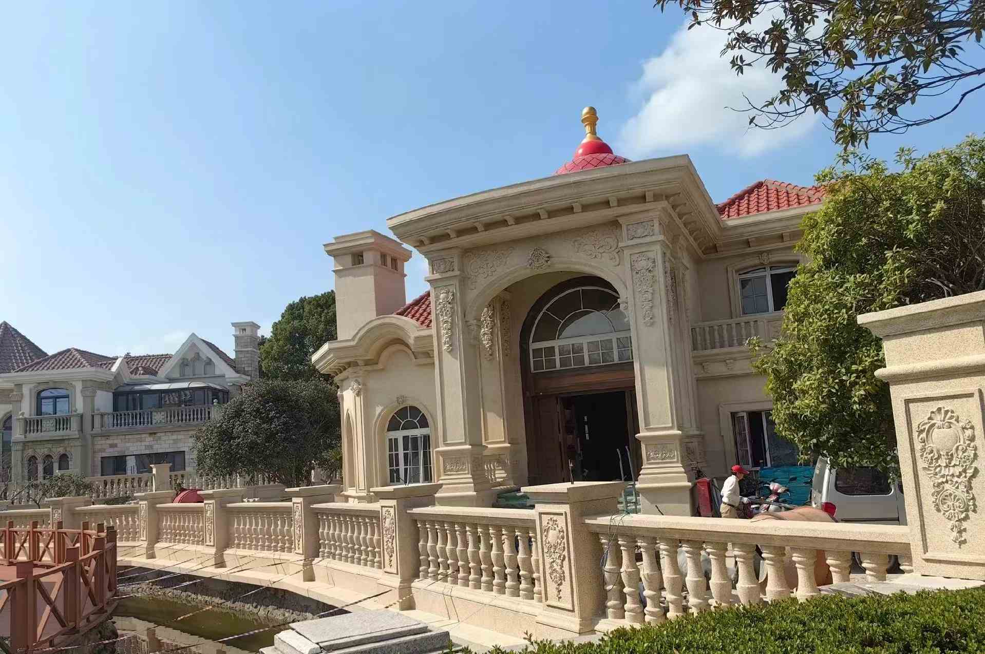 韶关 黄金麻花岗岩欧式别墅