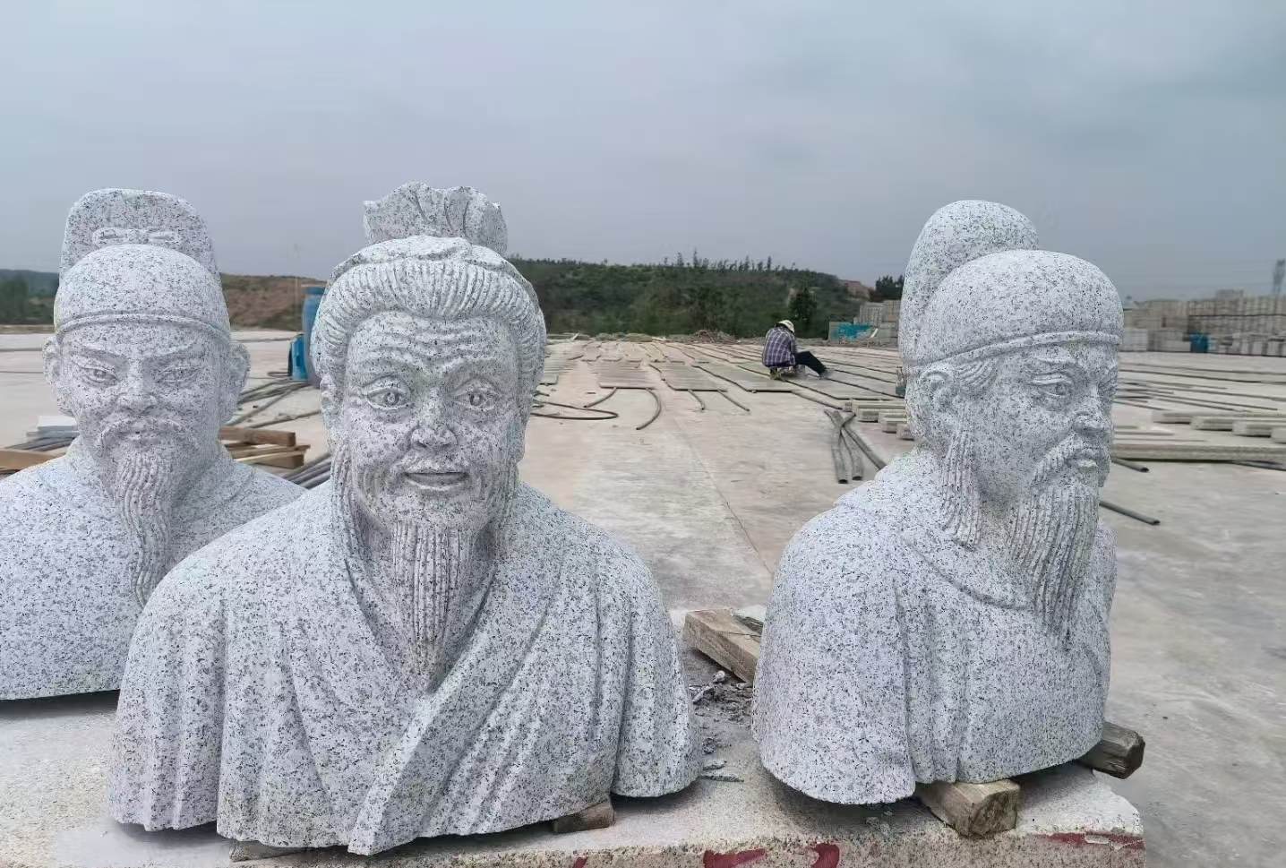 韶关 白麻花岗岩石材人物立体雕刻