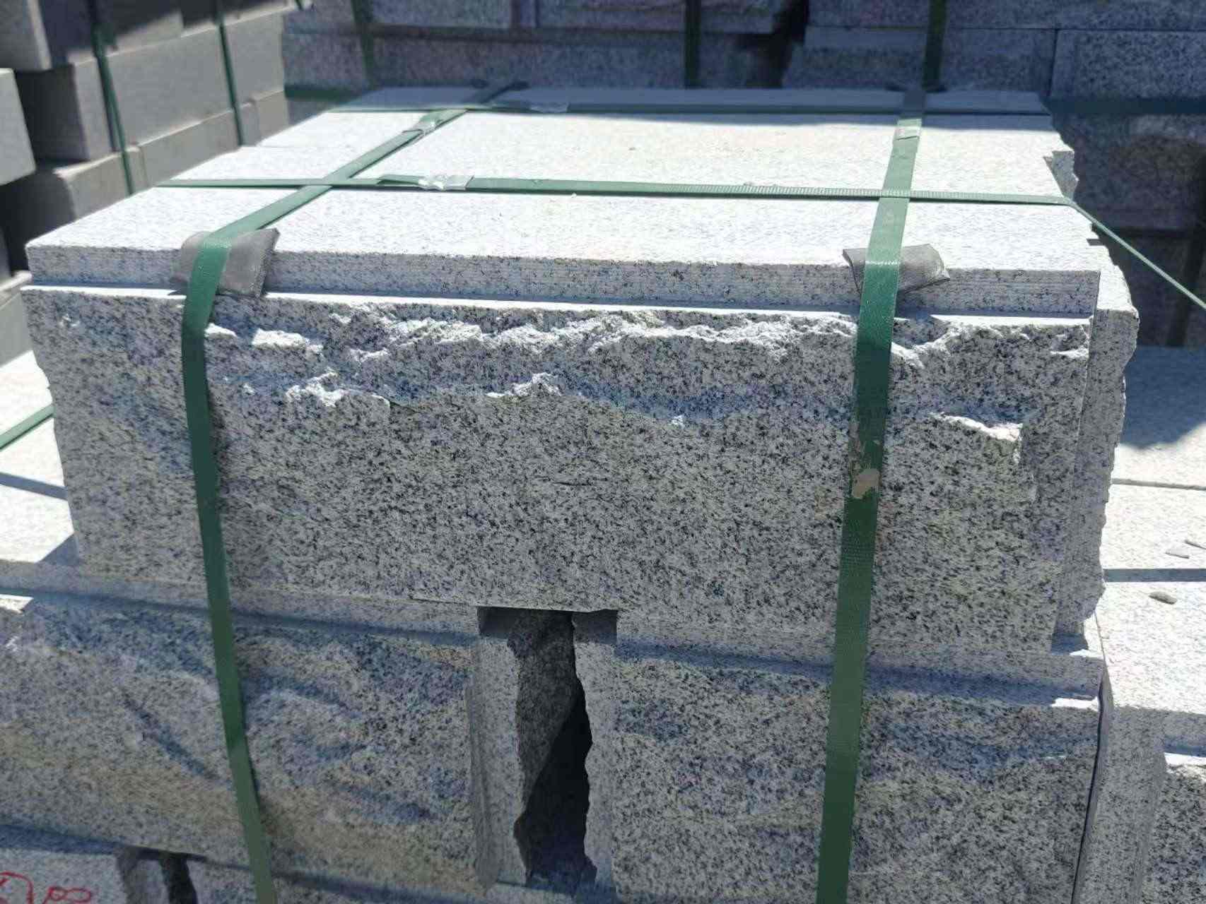 韶关 芝麻白花岗岩自然面成品